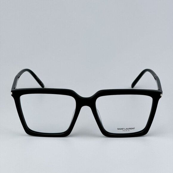 Saint Laurent SL474OPT 001 BRAND NEW Eyeglasses Black Square Unisex - Picture 1 of 12
